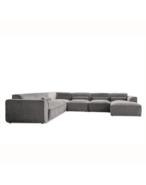 Festes U-Ecksofa, links Flex Felix Gray- 337x265x70 cm
