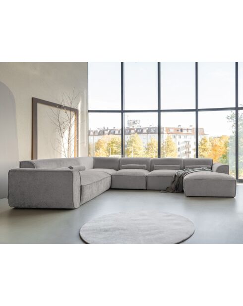 Festes U-Ecksofa, links Flex Felix Gray- 337x265x70 cm