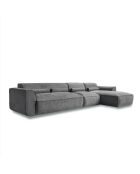 Fixiertes M-Ecksofa, rechts Flex Felix Dunkelgrau - 340x154x70 cm