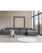 Fixiertes M-Ecksofa, rechts Flex Felix Dunkelgrau - 340x154x70 cm