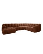 Canapé d'angle Fixe U Gauche Shell Terracotta- 330x265x75 cm