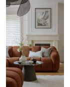 Canapé d'angle Fixe U Gauche Shell Terracotta- 330x265x75 cm