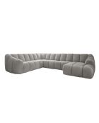 Fixed U Right Hoekbank Shell Lichtgrijs - 330x265x75 cm