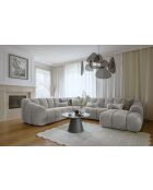 Fixed U Right Hoekbank Shell Lichtgrijs - 330x265x75 cm