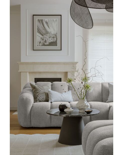 Fixed U Right Hoekbank Shell Lichtgrijs - 330x265x75 cm