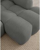 Fixiertes M-Ecksofa, rechts Cloud Gris - 315x160x76 cm