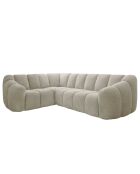 Vaste hoekbank L, links, beige, 265x205x75 cm