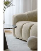 Vaste hoekbank L, links, beige, 265x205x75 cm