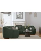 L-MAX Shell Festes Ecksofa Dunkelgrün - 265x265x75 cm