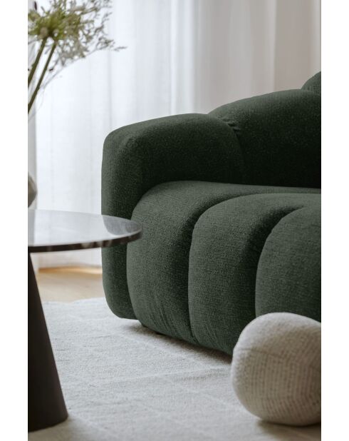 L-MAX Shell Festes Ecksofa Dunkelgrün - 265x265x75 cm