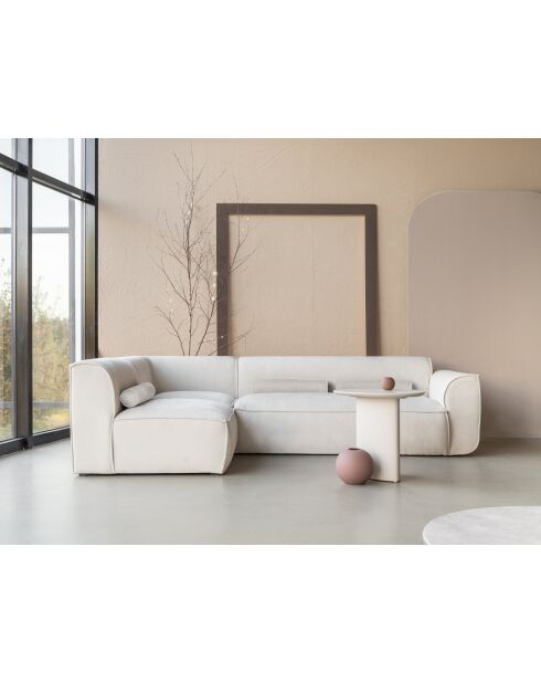 Festes L-Ecksofa, links; Flex Felix Beige- 265x169x70 cm