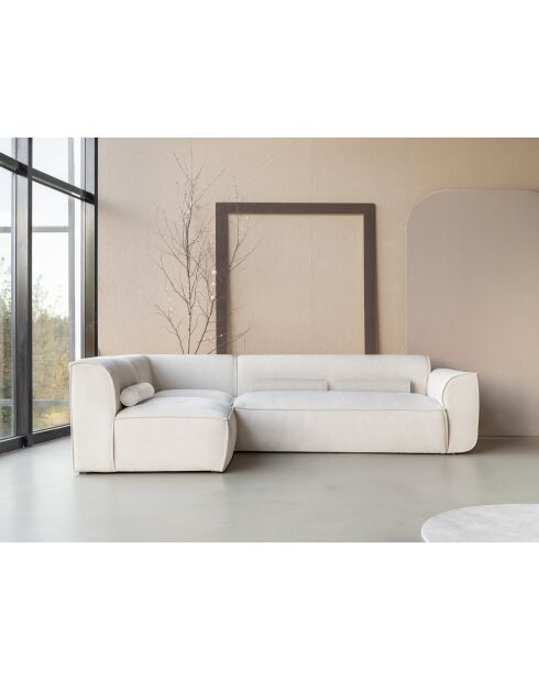 Festes L-Ecksofa, links; Flex Felix Beige- 265x169x70 cm