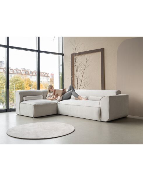 Festes L-Ecksofa, links; Flex Felix Beige- 265x169x70 cm