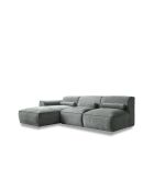 Festes Ecksofa XS, links Flex Felix Olive- 244x154x70 cm
