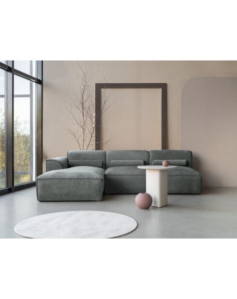 Festes Ecksofa XS, links Flex Felix Olive- 244x154x70 cm