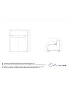 Poltrona Flex Felix a 1 posto grigio scuro - 76x96x70 cm