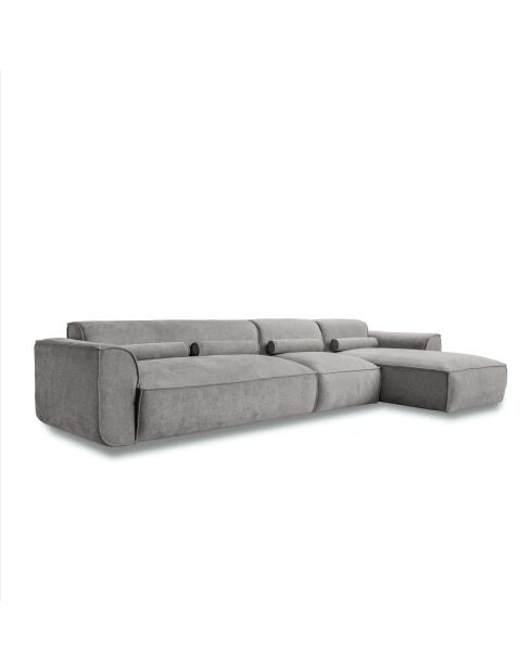 Sofá esquinero fijo M, derecho Flex Felix Gris- 340x154x70 cm