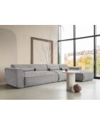 Sofá esquinero fijo M, derecho Flex Felix Gris- 340x154x70 cm