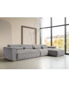 Sofá esquinero fijo M, derecho Flex Felix Gris- 340x154x70 cm