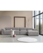 Sofá esquinero fijo M, derecho Flex Felix Gris- 340x154x70 cm