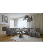 Fixed U Right Hoekbank Shell Grijs - 330x265x75 cm