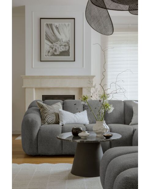 Fixed U Right Hoekbank Shell Grijs - 330x265x75 cm