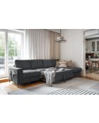 S-MAX Wandelbares rechtwinkliges Ecksofa Lofty Lilly Gray- 306 x 150 x 84 cm