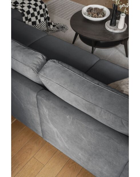 S-MAX Wandelbares rechtwinkliges Ecksofa Lofty Lilly Gray- 306 x 150 x 84 cm