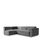 Festes L-Ecksofa, links; Flex Felix Dunkelgrau - 265x169x70 cm