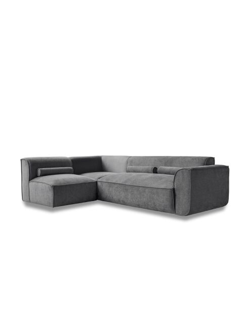 Festes L-Ecksofa, links; Flex Felix Dunkelgrau - 265x169x70 cm