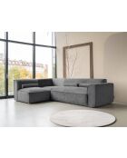 Festes L-Ecksofa, links; Flex Felix Dunkelgrau - 265x169x70 cm