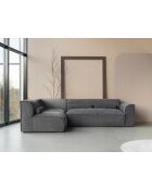 Festes L-Ecksofa, links; Flex Felix Dunkelgrau - 265x169x70 cm