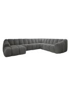 Grijze hoekbank met U-schaal naar links - 330x265x75 cm