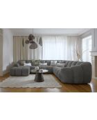 Grijze hoekbank met U-schaal naar links - 330x265x75 cm