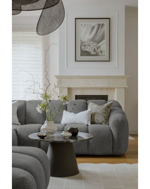 Grijze hoekbank met U-schaal naar links - 330x265x75 cm