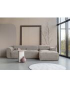Festes Ecksofa S; gerade Flex Felix Dunkelbeige- 264x154x70 cm