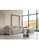 Festes Ecksofa S; gerade Flex Felix Dunkelbeige- 264x154x70 cm