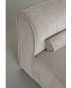 Festes Ecksofa S; gerade Flex Felix Dunkelbeige- 264x154x70 cm