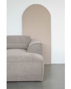 Festes Ecksofa S; gerade Flex Felix Dunkelbeige- 264x154x70 cm