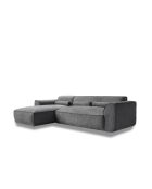 Festes S-Ecksofa, links Flex Felix Dunkelgrau- 264x154x70 cm