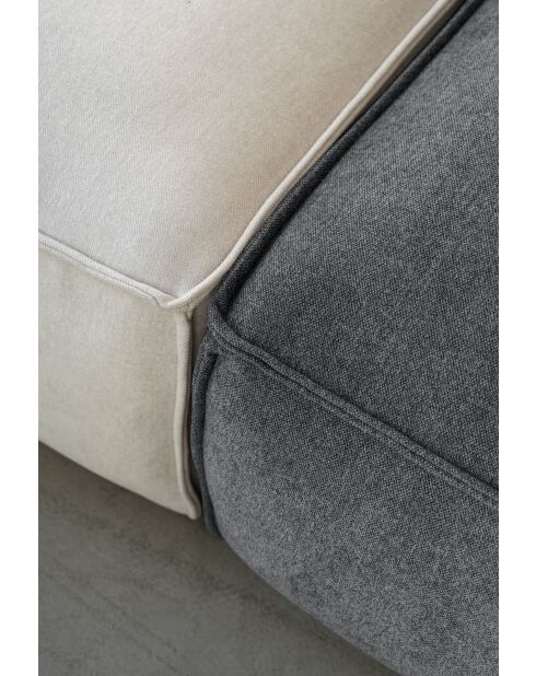 Festes S-Ecksofa, links Flex Felix Dunkelgrau- 264x154x70 cm
