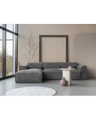 Festes S-Ecksofa, links Flex Felix Dunkelgrau- 264x154x70 cm