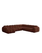 Festes U-Ecksofa, rechts Cloud Terracotta - 328x260x76 cm