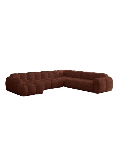 Festes U-Ecksofa, rechts Cloud Terracotta - 328x260x76 cm