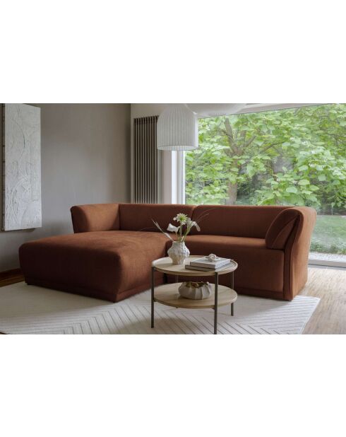Festes Ecksofa S Left Gatsby Terrakotta - 280x173x87 cm
