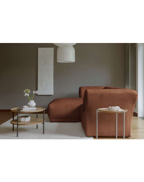 Festes Ecksofa S Left Gatsby Terrakotta - 280x173x87 cm
