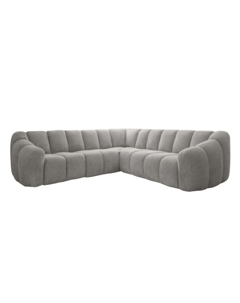 L-MAX Shell Festes Ecksofa Hellgrau - 265x265x75 cm