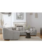 L-MAX Shell Festes Ecksofa Hellgrau - 265x265x75 cm