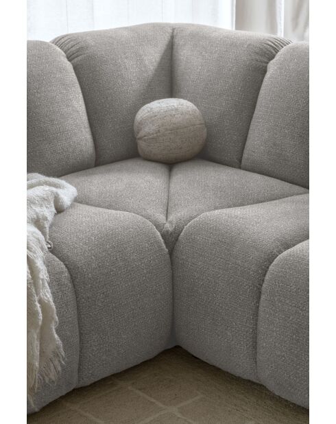 L-MAX Shell Festes Ecksofa Hellgrau - 265x265x75 cm