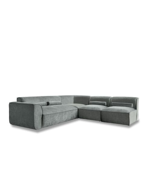 L-MAX festes Ecksofa, rechts Flex Felix Olive- 265x248x70 cm